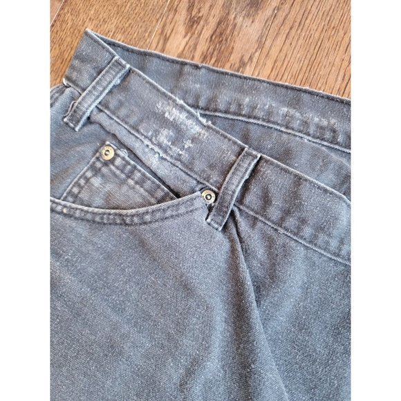 Dickies Faded Black Carpenter Utility Pocket Men’s 42x30 Denim Workwear Jeans - Picture 5 of 10